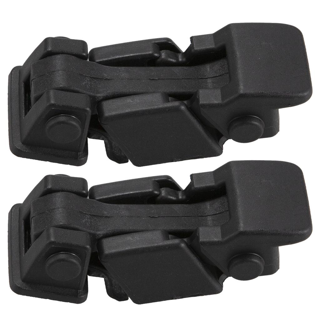 2Pc Black Engine Hood Latch Catch Bracket for Jeep Wrangler JK 2007-2018 X55395653AF