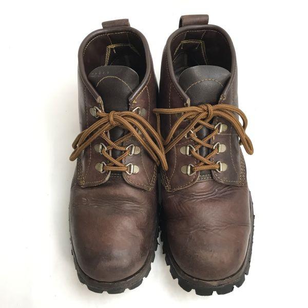 montagna vibram Heavy Duty Leather Trekking Boots Brown Size 6 (24.5-25.0cm) Vintage(USED)