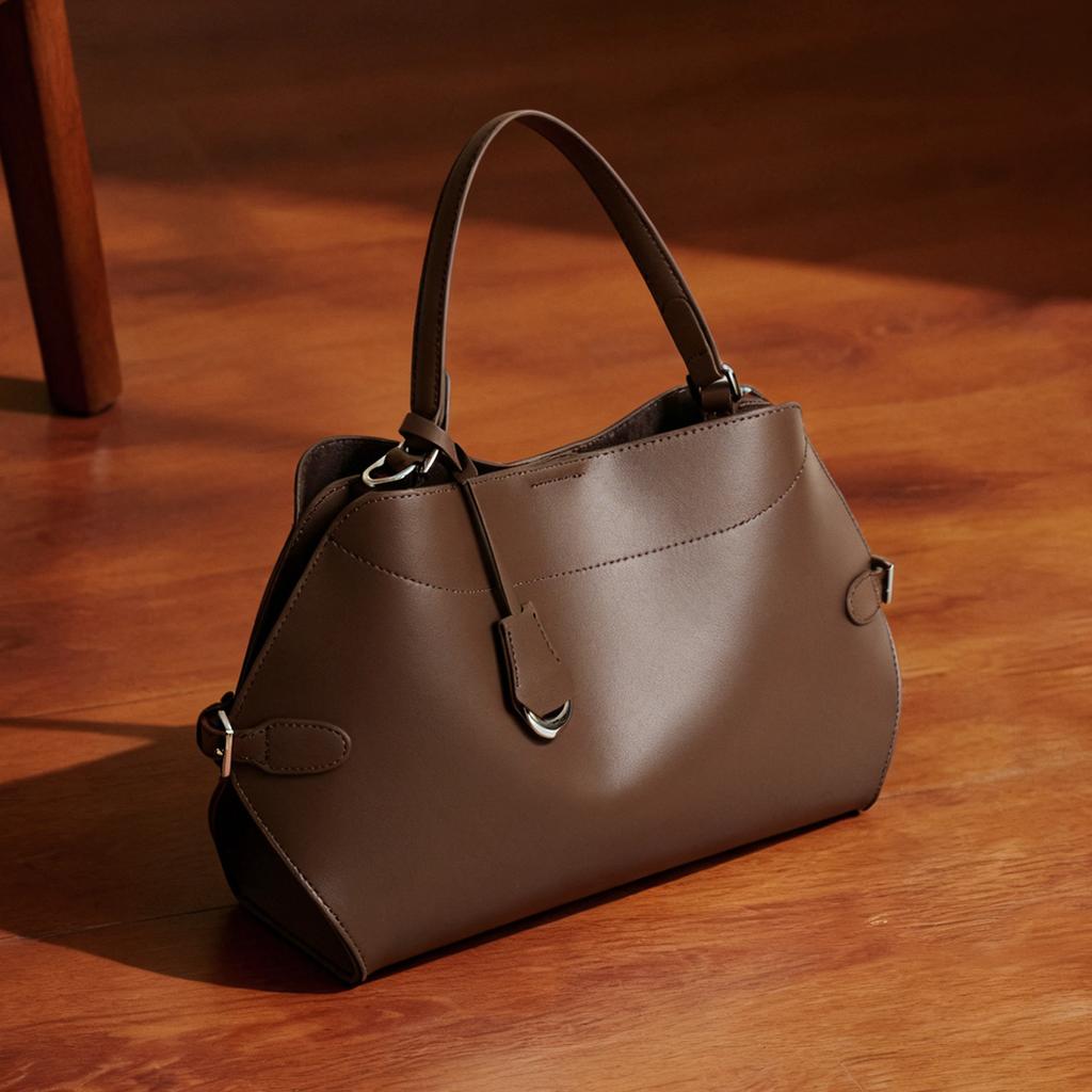 Genuine Leather Single-shoulder Bag for Ladies, A High-end Handbag for Women, A Large-capacity Handbag for Office Workers