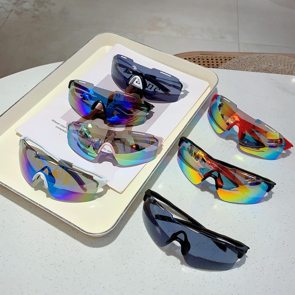 Übergroße Sportbrille Neue Spiegel Outdoor Radsportbrille für Herren Trendige Punk-Mode UV400 Schutz Sonnenbrille