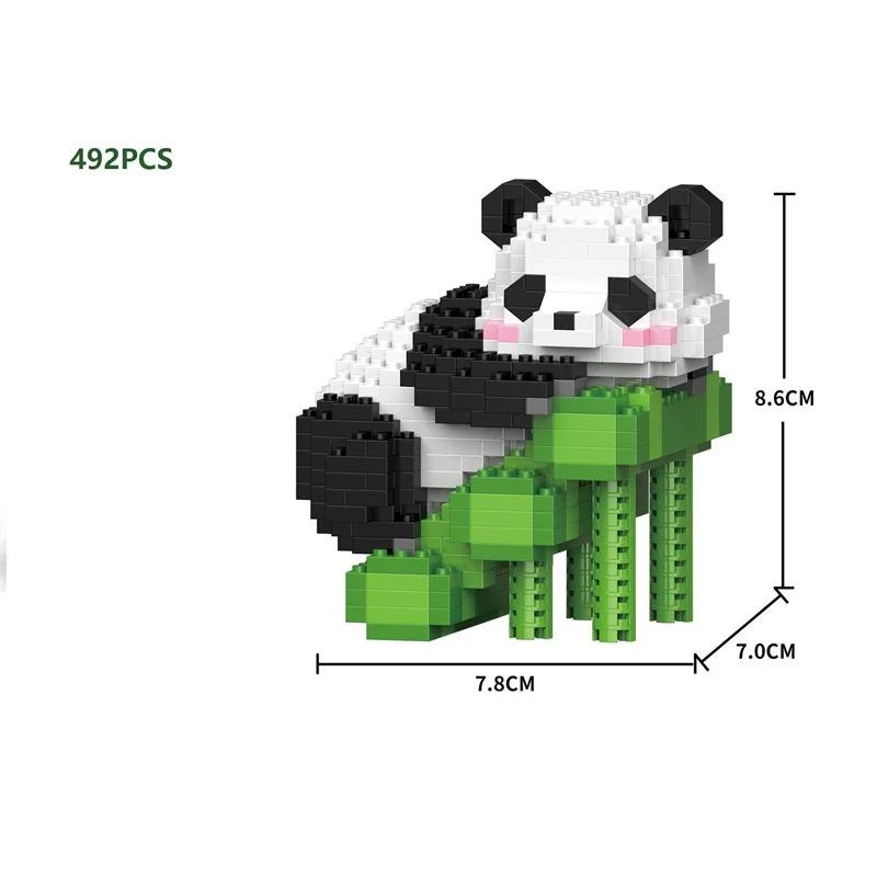 Cute Panda Series Building Block Toys with Small Particles Bricks DIY Assembly Model Figures for Children and Adults Gift