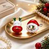 Festive Holiday Gift Ideas 1 Pair Christmas Stud Earrings for Women, Cute Enamel Santa Lightweight Claus And Reindeer Earrings, Jewelry Gifts