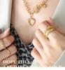 Marka 18k Gold Heart Necklace: French Style, Hollow Design, OT Clasp, Women's Titanium Steel Clavicle Chain (P1045)