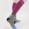 Damen Kniestrümpfe, Modische Gestreifte Strümpfe Cosplay Oberschenkelhohe Strümpfe Schlauchsocken Gestreifte Lange Stiefelsocken