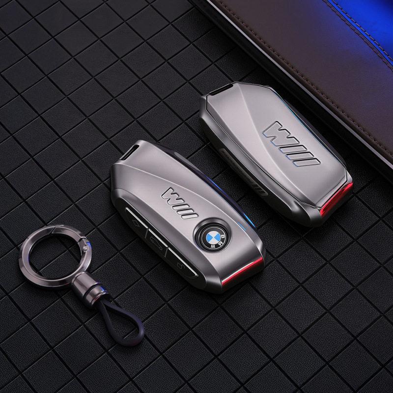 Zinc Alloy Leather Car Key Case Shell Cover For Bmw F20 G20 G30 X1 X3 X4 X5 G05 X6 X7 G11 F15 F16 G01 G02 F48 Auto Accessories RR8