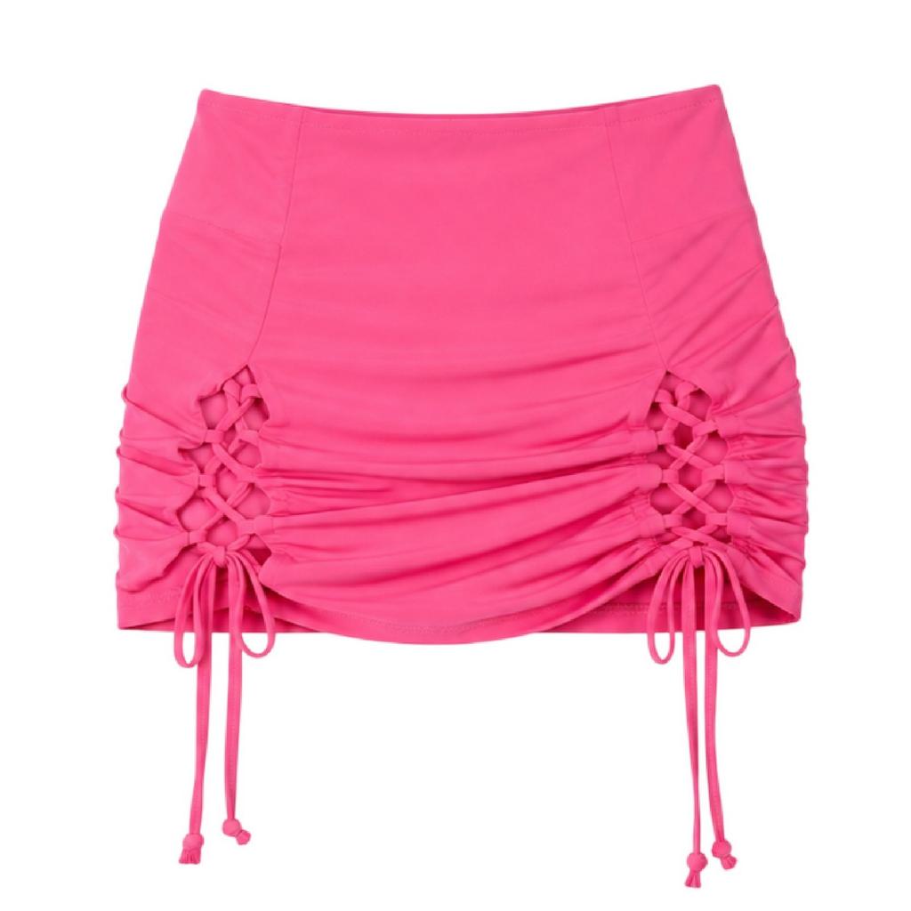 Missy Empire Womens/Ladies Lace Up High Waist Mini Skirt