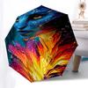 Avatar-inspiriertes Feuerblumen-Automatik-Klappschirm, 8-Rippen-Eisenrahmen, Geeignet für Fans, Reisende, Täglichen Gebrauch und Geschenke0197b