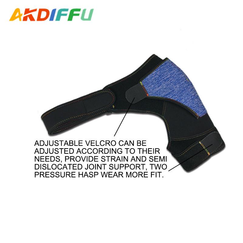 Aikedi Adjustable Compression Shoulder Support Pad - Blue Barbell & Badminton Sports Gear