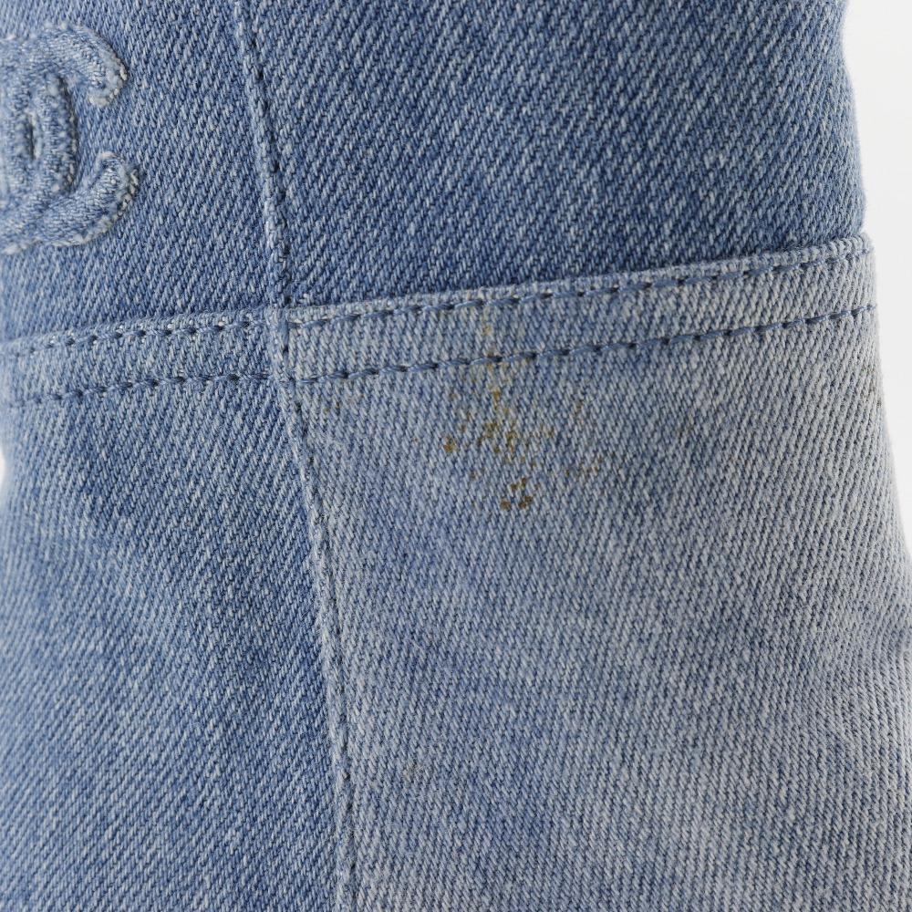 Chanel Krótkie botki botki G30181 denim Damskie Używane
