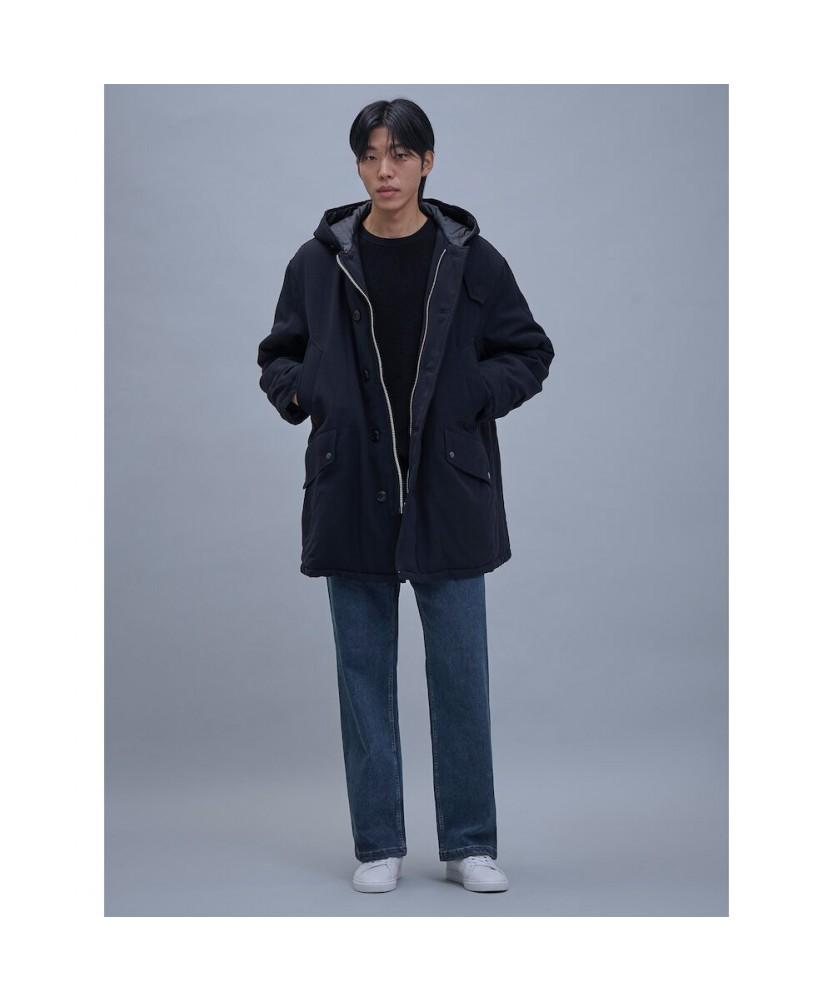 SHIFT.G Wide Brushed Denim Pants Navy