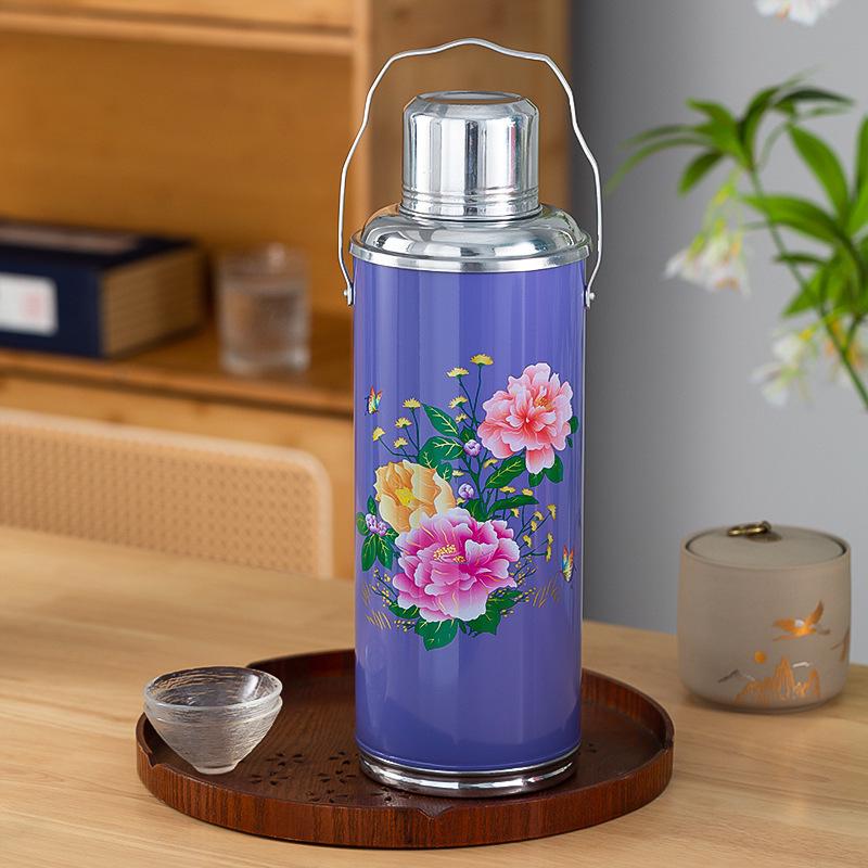 Nostalgic Retro Aluminum Thermos Flask - Chinese Style Tea Bottle for Weddings with Free Shipping