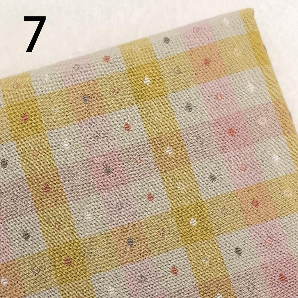 50x70cm Japanese Yarn-dyed Fabric first dye woven cotton plaid brocade patchwork craft fabric cloth DIY stitch sew doll clothes