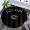 Custom Name Bayer Leverkusen Round Area Rug,Carpet Rug for Living Room Bedroom Sofa Playroom Decor,Non-slip Floor Mat