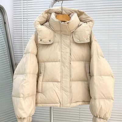 Hooded Down Cotton-padded Jacket Women's Autumn and Winter Fashion Trend All-match Thin and Warm Short Cotton-padded Jacket Women