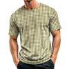 T-shirt da uomo a maniche corte con scollo rotondo ad asciugatura rapida, Maglietta in rete leggera e traspirante, Top con stampa per festival