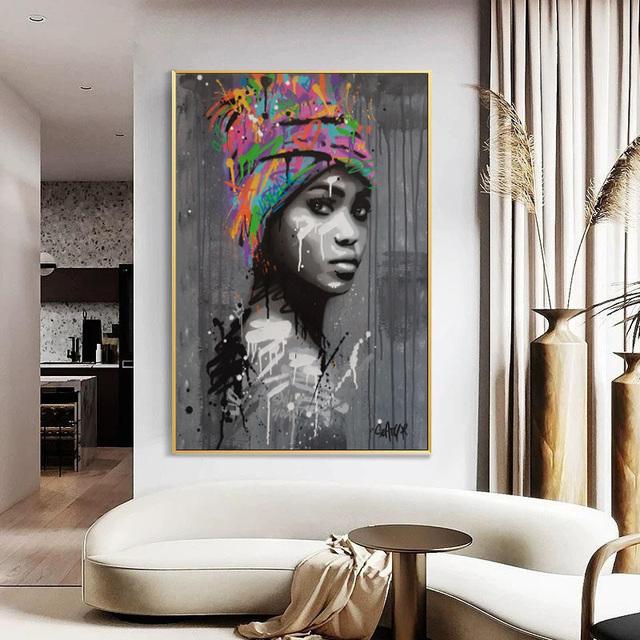 African Women Poster Canvas Painting Portrait Posters and Prints Scandinavian Wall Picture for Living Room Home Decor No Frame