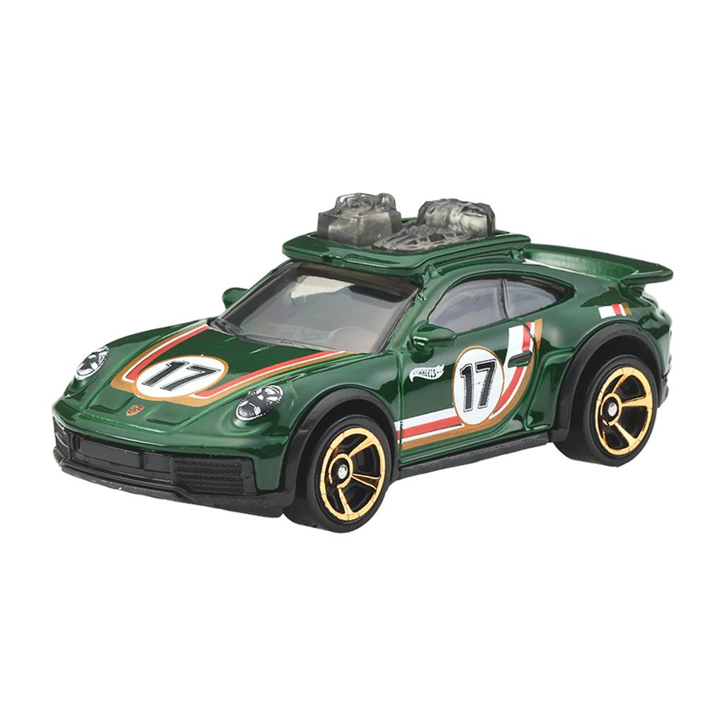 Hot Wheels Porsche 911 Rally Basic Car Toy Vehicle JFN78 Green Ages 3 and Up