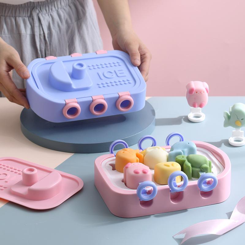 Internet Celebrity Boat Household Ice Cream Silicone Ice Model Cartoon Ice Cream Model Diy Ice Grid Popsicle Baby Products Ice Box