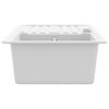Granite, Single Bowl, White Sink with Drainer
