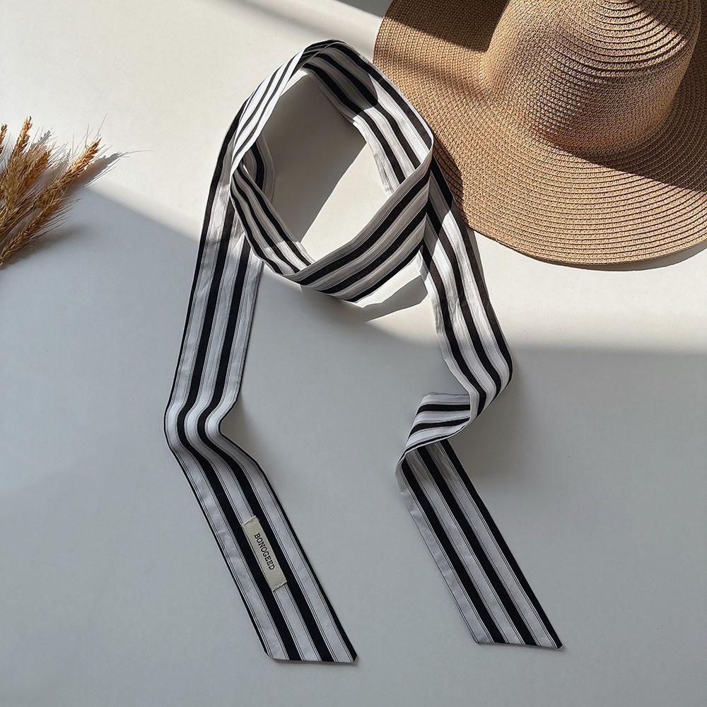 Flower Field Oil Painting Scarf Cotton Extended Long Ribbon Neckerchief Scarf Headband  Women
