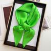 New Floral Print Silk Feeling 70Cm Square Scarf Women Foulard Neckerchief Lady Satin Head Hijab Female Decorate Neck Ties