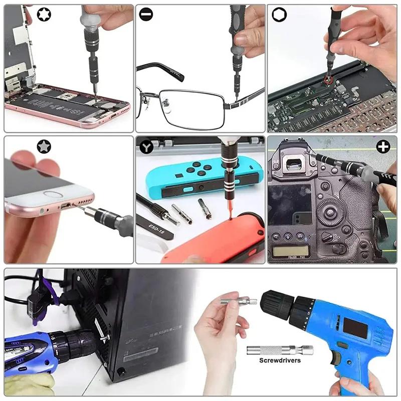 Precision Screwdriver 115 In 1 Set Magnetic Mini Screw Nuts Bits Weeks Multifunction Household Repair Tools Kit