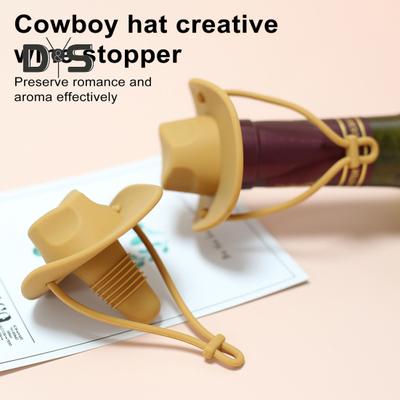 Weinverschluss, Cowboy-Flaschenkorken aus Silikon, auslaufsicher, Flaschenverschluss für die Regalpräsentation, mexikanisches Weinkorken-Geschenk für Weinliebhaber