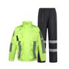 Men's Reflective Raincoat and Pants Set for Road Security