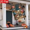 2D Flat, 2D Flat Thanksgiving Navigation Pumpkin Lantern Garden Flag_4 (1)- Outdoor Garden Flag Double-sided Home Decoration Courtyard Decoration Outd