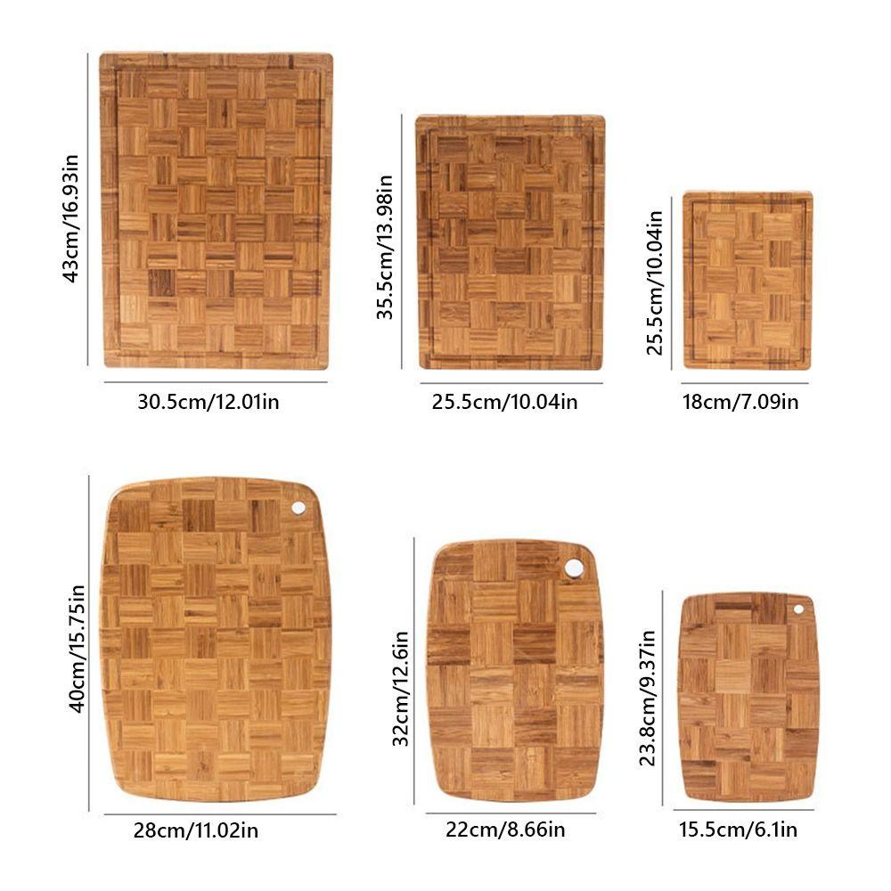 Bamboo Cutting Boards Ellipse Rectangle Kitchen Tool Kitchen Chopping Board Natural Color Resistant To Mold Chopping Block