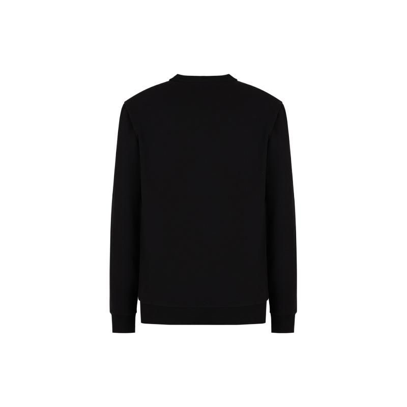 Emporio Armani EA7 FW23 Letter Logo Pattern Printed Long Sleeve Sweatshirt Men Sweatshirt Black 6RPM54-PJ9FZ-1200