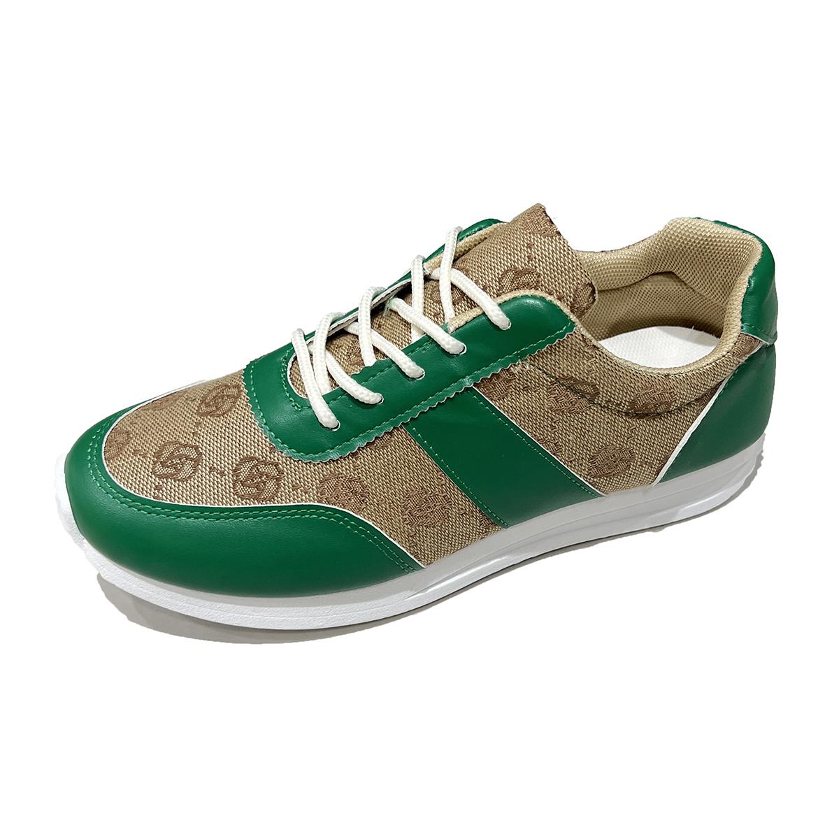 

Fashion Spring New Casual Sports Shoes Women s Round Head Color Matching Before Lacing Soft Sole Non-slip Low Top Single Shoes 36 зелёный