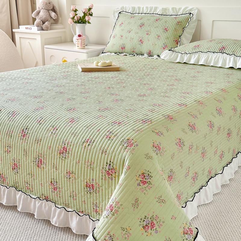 Bonenjoy Tagesdecke Gestepptes Bettlaken Einzel-/Doppelbettüberwurf Blumenmuster Matratzenschoner Weiche Laken cubrecama (Kein Kissenbezug)