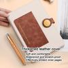 A5 Leather Student Subject Notebook, Buckle Office Notepad, Business Meeting Record Book, Travel Log, Diary, 130 Sheets 260 Pages