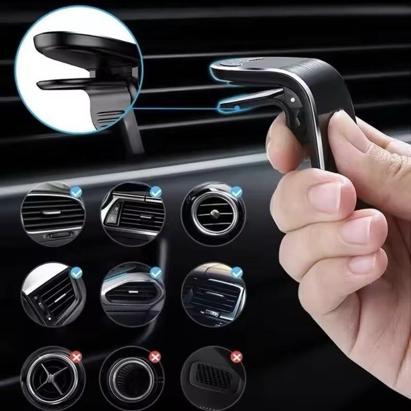 DAPO3 L-Type Magnetic Holder Car Air Vent Phone Holder Support Telephone Baseus Key Chain For Renault Megane 2 3 Twingo Clio Talisman