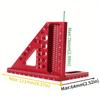 zmart Woodworking Square Protractor with Dowel Pins, Aluminum Alloy Miter, Triangle Ruler, Angler, Scriber