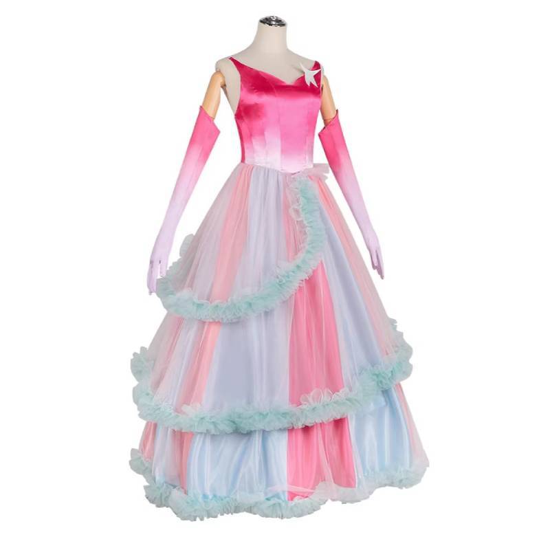 Wicked Glinda Cosplay Dress For Halloween Anime Role Play