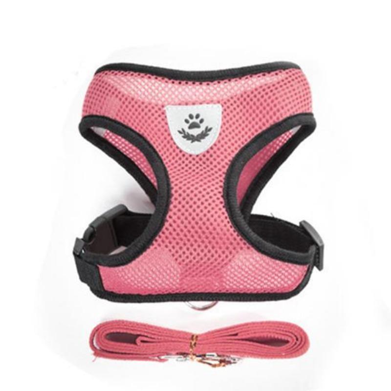 S-XL Pet Leash Cat and Dog Rope Vest Type Mesh Breathable Pet Harness