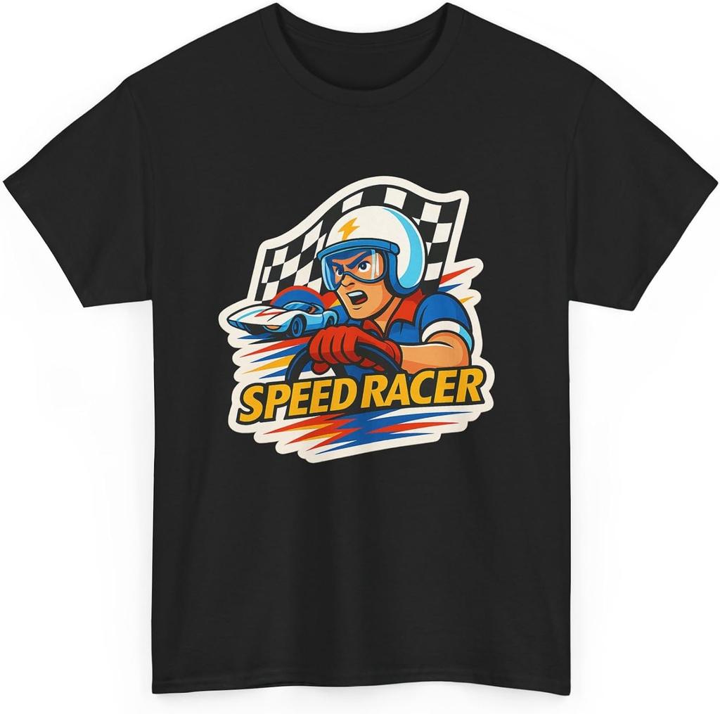 Homage Style Speed Racer T-Shirt, Unisex Tee, Racing Apparel, Retro Motorsport Gift, Graphic Tee for Speed Lovers & Anime Fan
