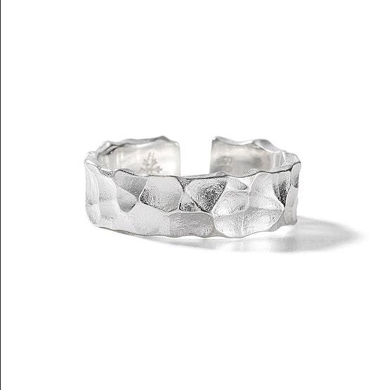 Imitation Retro Men's Open Ring, Personality Crack, Simple and Old Hammer Ring Jewelry