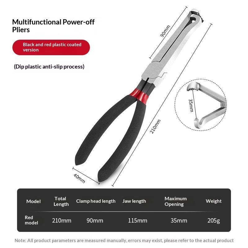 8 Inch 60 Degree Electrical Disconnect Pliers For Automotive Connectors Sensors Angled Wire Removal Tool