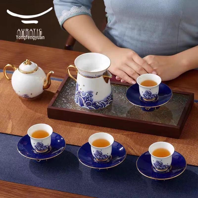 Auratic Maritime Pearl 12-piece Ceramic Tea Set