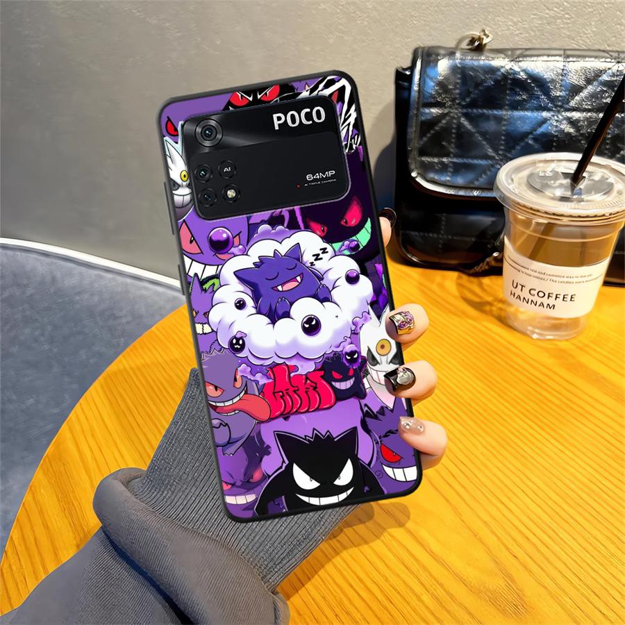 

Горячая чехол-накладка для телефона Pokemon Gengar для Xiaomi Poco F8 C75 M3 M4 M7 Pro C71 C50 F1 F3 X3 X4 X5 X7 Pro M5 C61 Poco C75