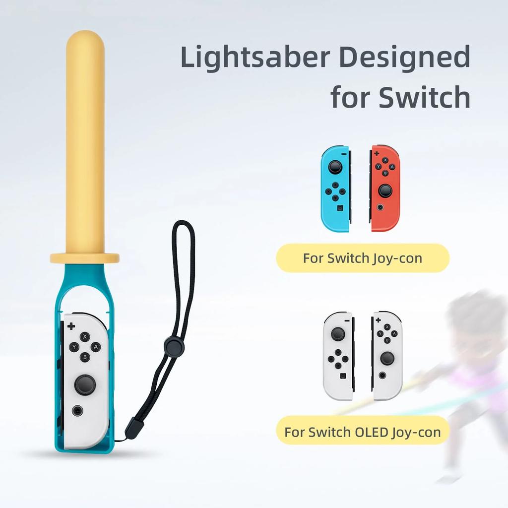 2Pcs Baseball Bat for Nintendo Switch Joy-Con Controller, Baseball Game Controller Accessories Compatible with Nintendo Switch OLED/ Nintendo Switch