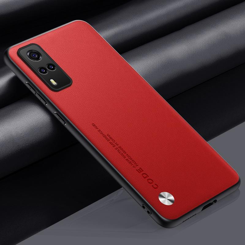 Luxury PU Leather Case For Vivo Y53S 4G Back Cover Matte Silicone Shockproof Full Protection Phone Case For Vivo Y31 Y51 2020