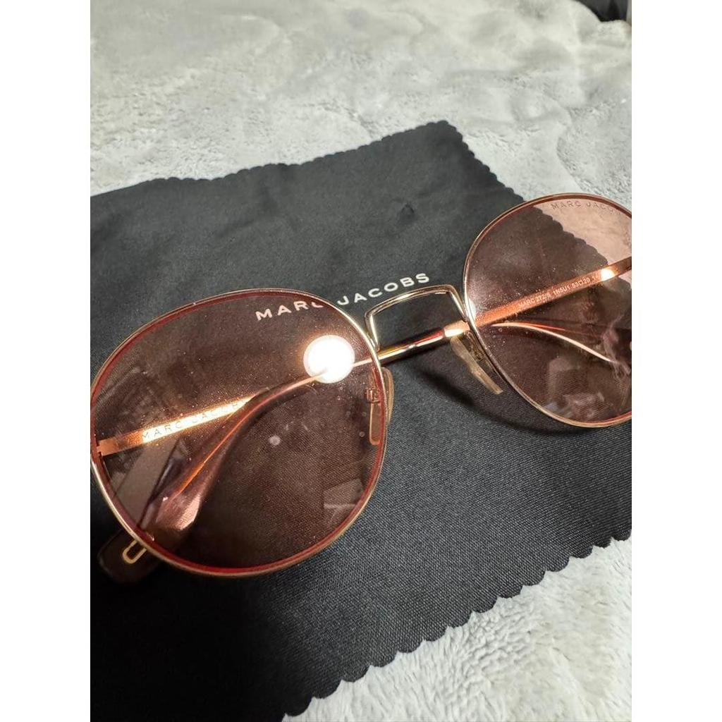 Used MARC JACOBS pink round sunglasses with case