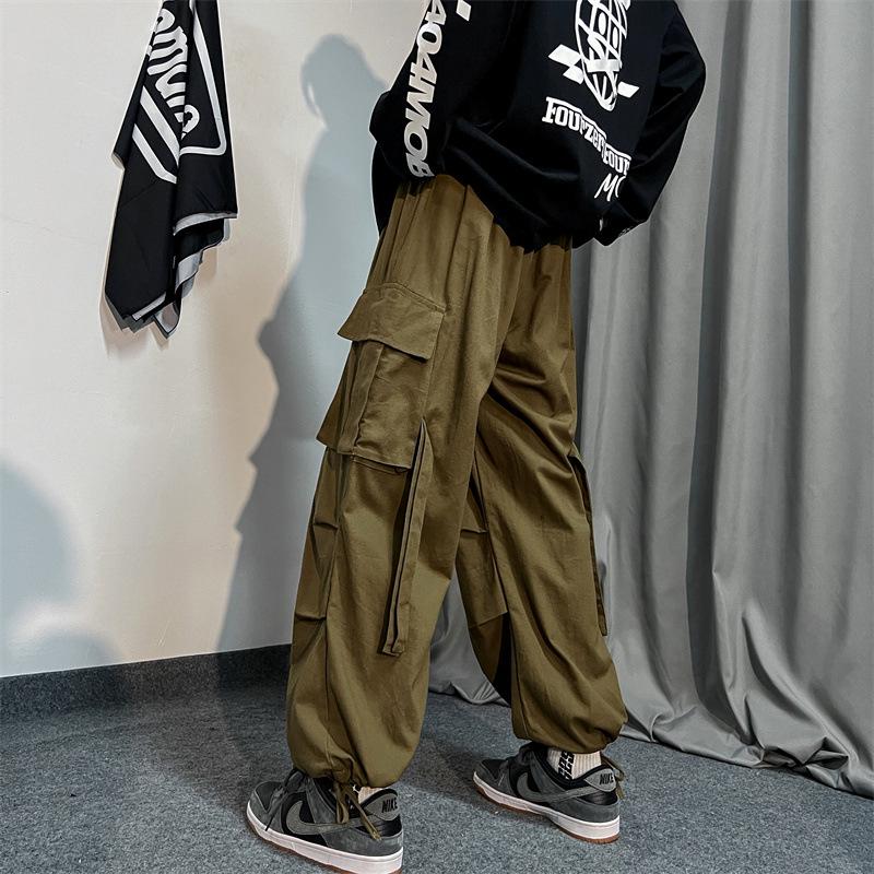 Men's Korean Harajuku Wide-Leg Sportswear Trousers
