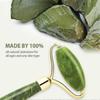 Liseng and Gua Sha Tools Set Anti Aging Roller Massager 100 Percent Real Natural Jade for Facial Massage and Skin Care