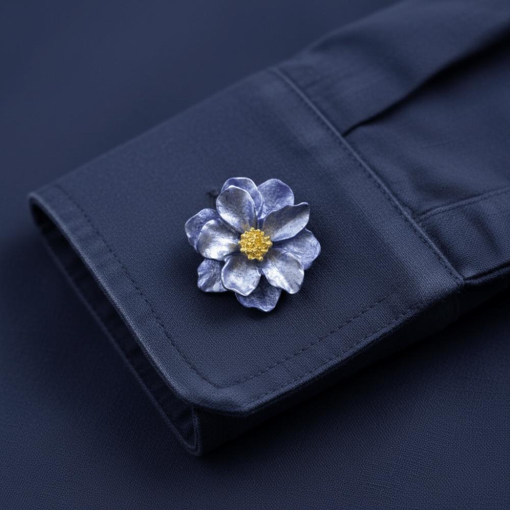Flower Shape Button Covers Clothing Decoration Flower Button Covers Pearl Sleeve Button Clip Cloth