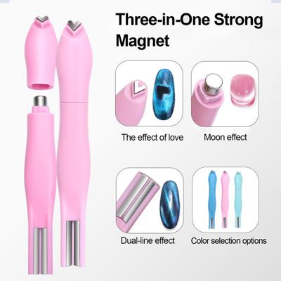 Cat Eyes Nail Magnet Gel Nail Polish Love Heat Round Line Shape Nail Art Magnet Pen Home Salon Women Cat Eyes Magnetic Manicure Art Tools